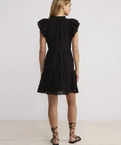 Dresses & Skirts<Vineyard Vines Eyelet Tiered Ruffle Dress Jet Black