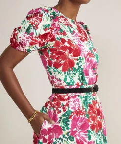 Dresses & Skirts<Vineyard Vines Faille Midi Skirt Brush Floral - Marsh