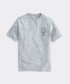 Tees<Vineyard Vines Field Goal Short-Sleeve Dunes Tee Grey Heather