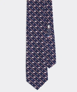 Ties and Bow Ties<Vineyard Vines Flags Rep Stripe Printed Tie Nautical Navy