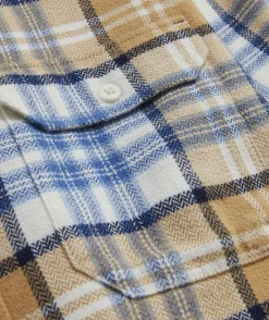 Button-Down Shirts<Vineyard Vines Flannel Plaid Herringbone Workshirt Toasted Almond