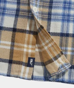 Button-Down Shirts<Vineyard Vines Flannel Plaid Herringbone Workshirt Toasted Almond