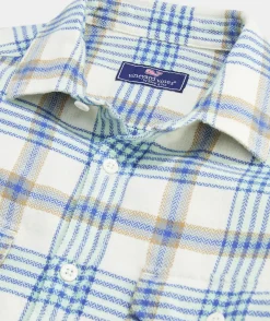 Button-Down Shirts<Vineyard Vines Flannel Plaid Herringbone Workshirt Mist Green