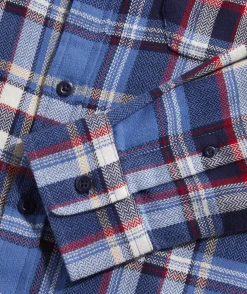 Button-Down Shirts<Vineyard Vines Flannel Plaid Herringbone Workshirt Blue Moon