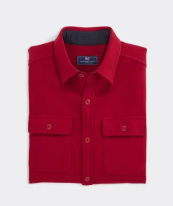 Jackets & Vests|Button-Down Shirts<Vineyard Vines Flannel Shirt Jacket Red Velvet