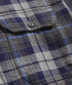 Button-Down Shirts<Vineyard Vines Flannel Tartan Herringbone Workshirt Ultimate Gray