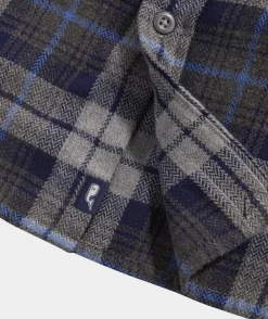 Button-Down Shirts<Vineyard Vines Flannel Tartan Herringbone Workshirt Ultimate Gray