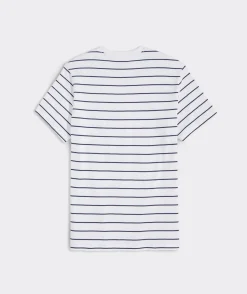 Tees<Vineyard Vines Foredeck Striped Short-Sleeve Tee FD Stripe - White