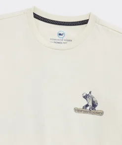 Tees<Vineyard Vines Freestyle Snowboarder Long-Sleeve Dunes Tee White Cap Grey Hthr