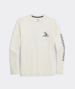 Tees<Vineyard Vines Freestyle Snowboarder Long-Sleeve Dunes Tee White Cap Grey Hthr