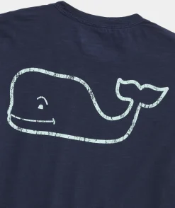 Tees<Vineyard Vines Garment-Dyed Vintage Whale Long-Sleeve Pocket Tee Nautical Navy