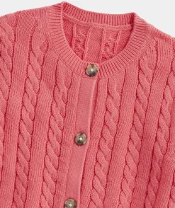 Sweaters<Vineyard Vines Girls' Classic Cable Cardigan Lagoon