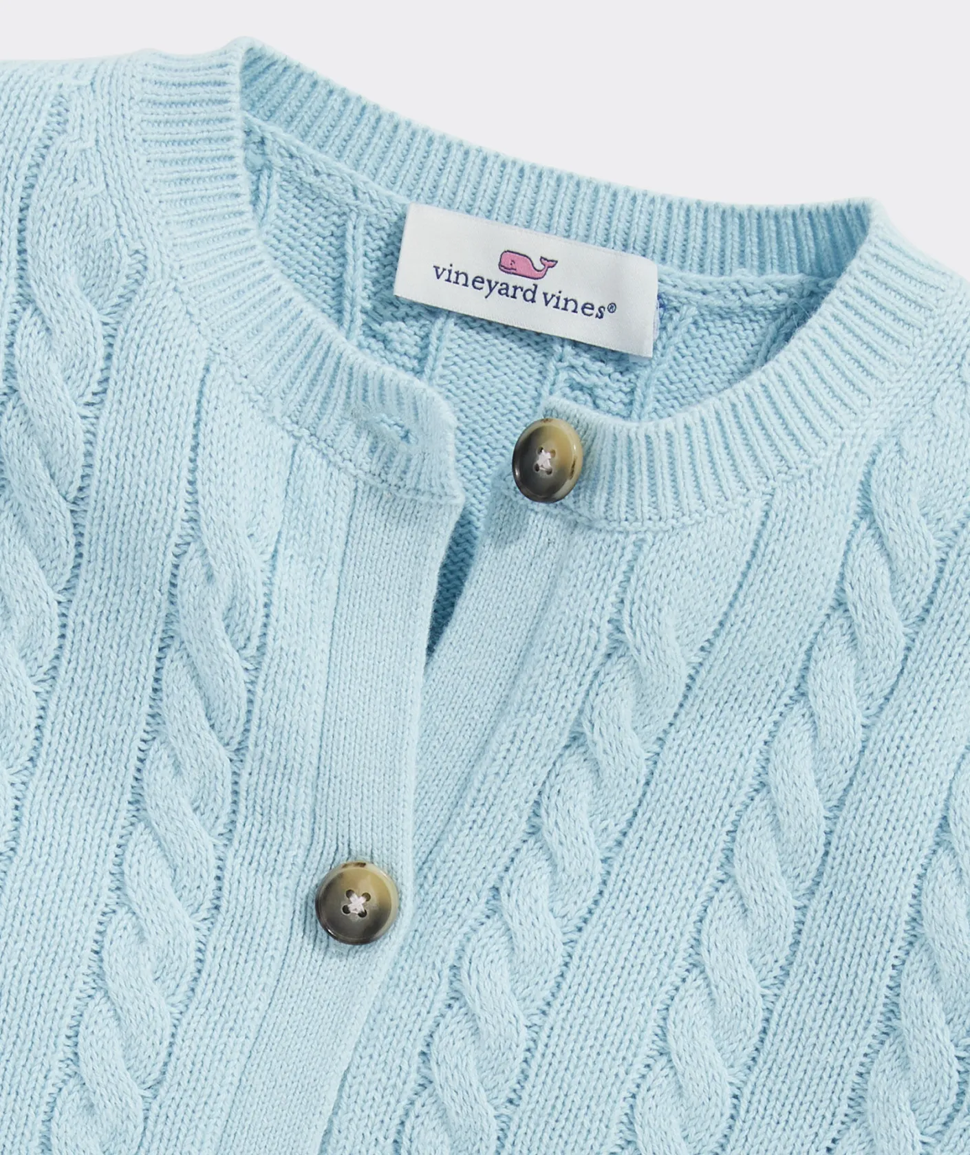 Sweaters<Vineyard Vines Girls' Classic Cable Cardigan Light Gray Heather