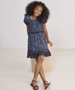 Dresses<Vineyard Vines Girls' Cord Popover Dress Rhododendron