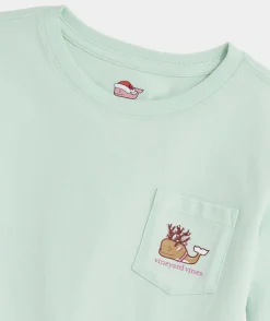 Tops, Tees & Polos<Vineyard Vines Girls' Flutter Long-Sleeve Surftee™ Nautical Navy