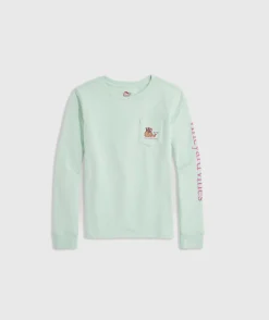 Tops, Tees & Polos<Vineyard Vines Girls' Flutter Long-Sleeve Surftee™ Nautical Navy