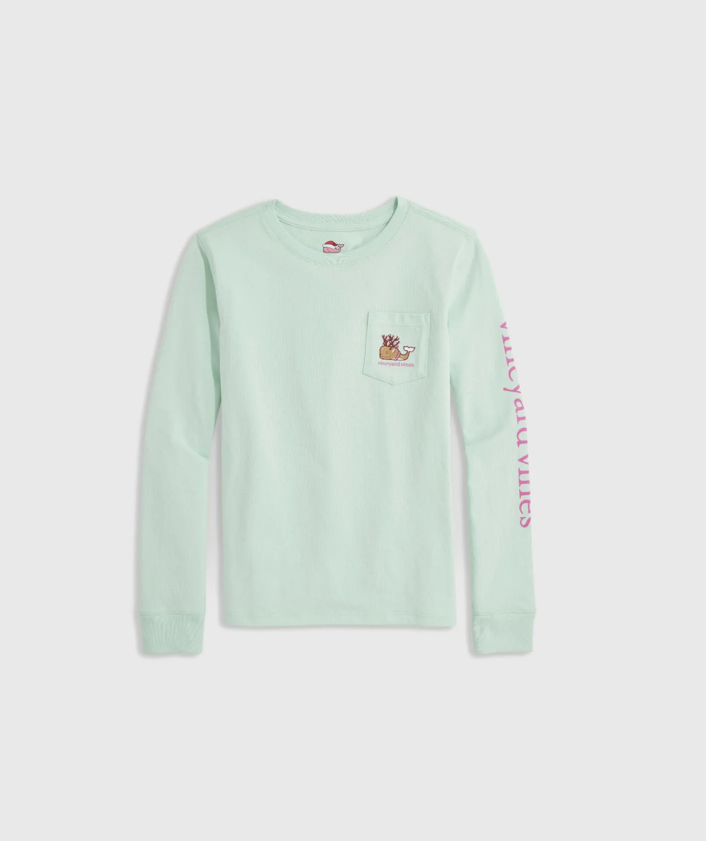 Tops, Tees & Polos<Vineyard Vines Girls' Flutter Long-Sleeve Surftee™ Nautical Navy