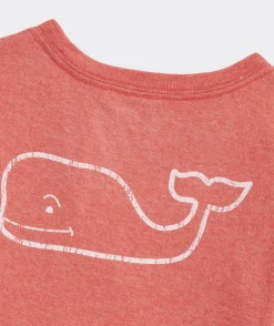 Tops, Tees & Polos<Vineyard Vines Girls' Foil Skating Whale Long-Sleeve Pocket Tee Sweet Taffy