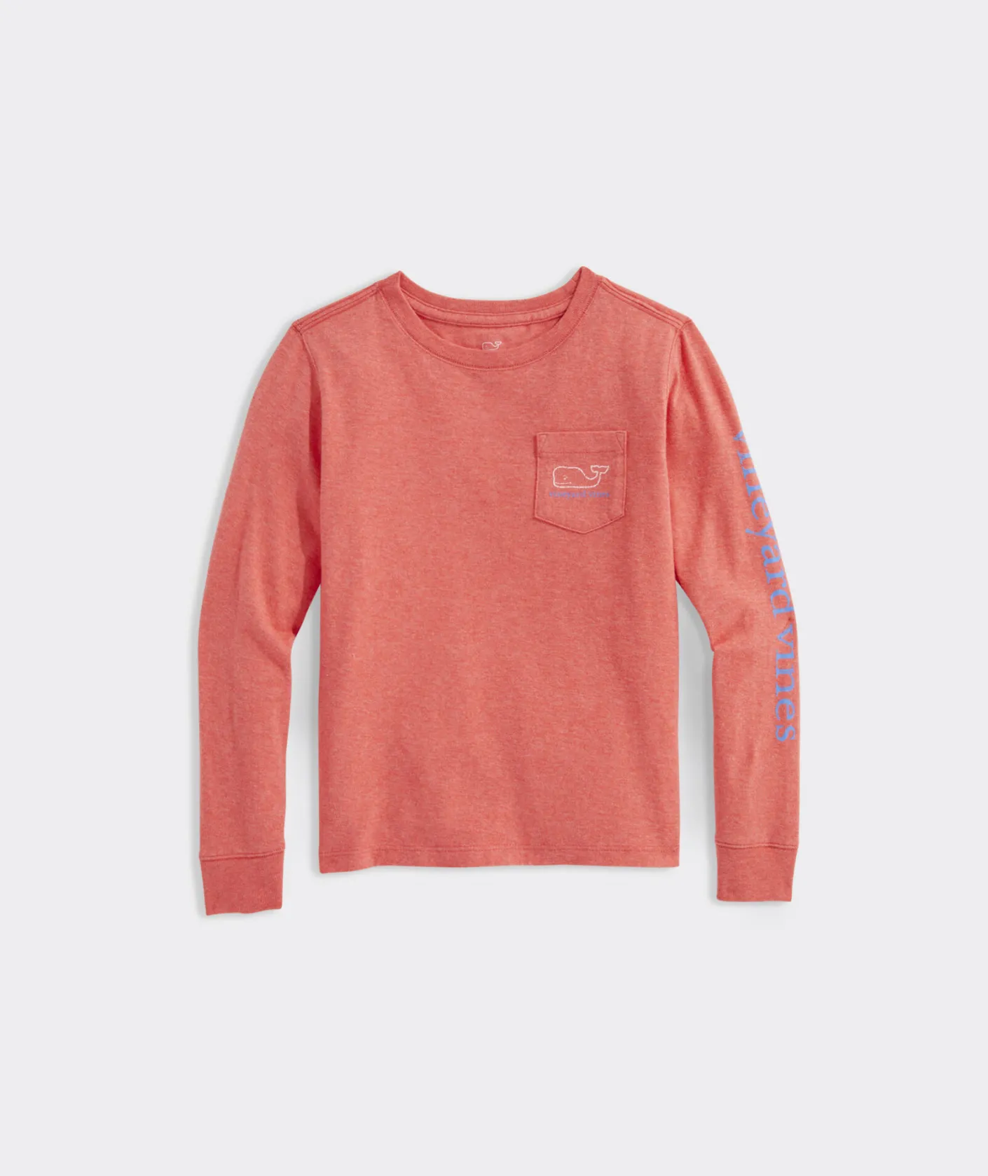 Tops, Tees & Polos<Vineyard Vines Girls' Foil Skating Whale Long-Sleeve Pocket Tee Sweet Taffy