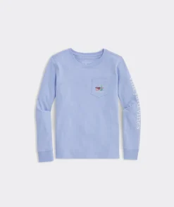 Tops, Tees & Polos<Vineyard Vines Girls' Garment Dyed Burgee Whale Short-Sleeve Tee Antigua Green