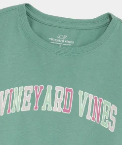 Tops, Tees & Polos<Vineyard Vines Girls' Glitter St. Patrick's Day Whale Long-Sleeve Pocket Tee Gumdrop