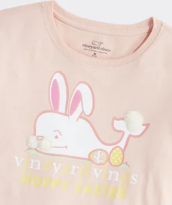 Tops, Tees & Polos<Vineyard Vines Girls' Glitter Whale You Be Mine Long-Sleeve Tee Strawberry Cream