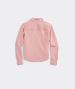 Sweatshirts & Sweatpants|Jackets, Blazers & Vests<Vineyard Vines Girls' Harbor Fleece Quarter-Snap Crimson