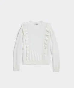 Sweaters|Sweatshirts & Sweatpants<Vineyard Vines Girls' Intarsia Whale Crewneck Sweater Rhododendron