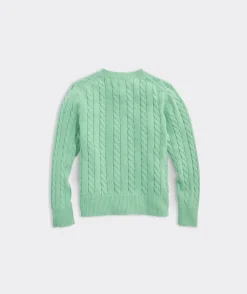 Sweaters<Vineyard Vines Girls' Mixed Cable Cardigan Marshmallow