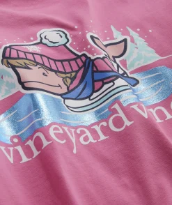 Tops, Tees & Polos<Vineyard Vines Girls' Poplin Button-Down Feeder - Hull Blue