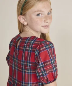 Dresses<Vineyard Vines Girls' Printed Pleated Dress SplatterFoil-Sangria