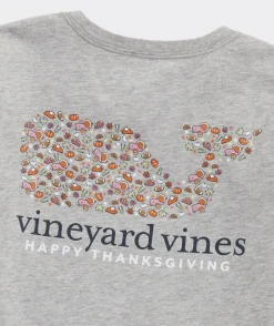 Tops, Tees & Polos<Vineyard Vines Girls' Printed Ruffle Button-Front Top Ivy Floral - Navy v2