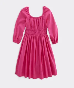Dresses<Vineyard Vines Girls' Rollneck Breton Stripe Sweater Dress Nautical Navy