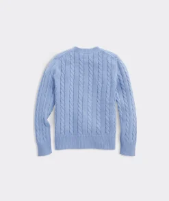 Sweaters<Vineyard Vines Girls' Ruffle Crewneck Sweater Marshmallow