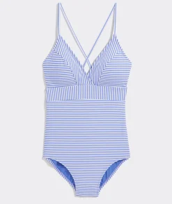 Kids|Swim & Cover-Ups<Vineyard Vines Girls' Ruffle Neck One-Piece L.Floral - Cayman