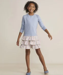 Dresses<Vineyard Vines Girls' Smocked Puff-Sleeve Dress Fenwick Paisley-Navy