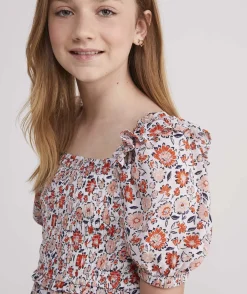 Dresses<Vineyard Vines Girls' Smocked Waist Dress White Cap