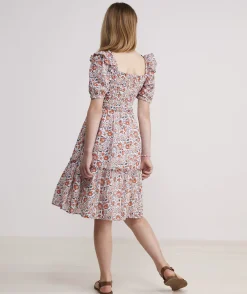 Dresses<Vineyard Vines Girls' Smocked Waist Dress White Cap