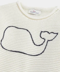 Sweaters|Sweatshirts & Sweatpants<Vineyard Vines Girls' Striped Puff-Sleeve Crewneck Sweater Tequila Sunrise