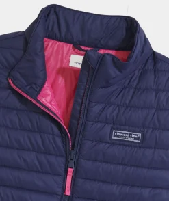 Jackets, Blazers & Vests|Sweatshirts & Sweatpants<Vineyard Vines Girls' Teddy Snap Placket Pull-Over Flamingo