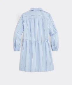 Dresses<Vineyard Vines Girls' Tiered Sweatshirt Dress Calm Water Heather