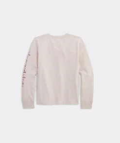 Tops, Tees & Polos<Vineyard Vines Girl's Hot Cocoa Whale Long-Sleeve Pocket Tee White Cap
