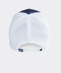 Hats<Vineyard Vines Golf Logo Performance Trucker Hat White Cap