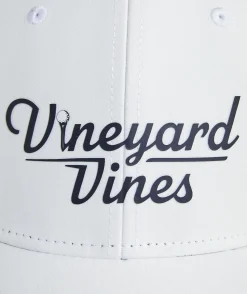 Hats<Vineyard Vines Golf Logo Performance Trucker Hat White Cap