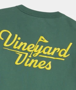 Tees<Vineyard Vines Golf Logo Short-Sleeve Tee Hunter Green