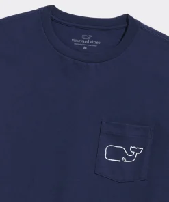 Tees<Vineyard Vines Golf Whale Club Short-Sleeve Pocket Tee Blue Blazer