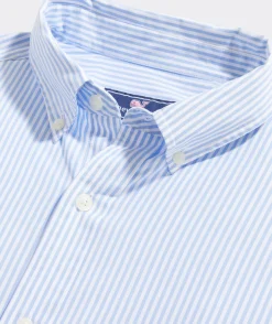 Mens|Tees<Vineyard Vines Graphic Waves Long-Sleeve Dunes Tee Mallard Blue Heather