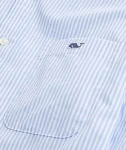 Mens|Tees<Vineyard Vines Graphic Waves Long-Sleeve Dunes Tee Mallard Blue Heather