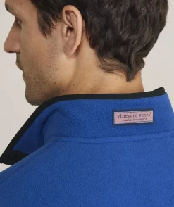 Quarter-Zips|Sweatpants & Sweatshirts<Vineyard Vines Harbor Fleece Quarter-Snap Maritime Blue