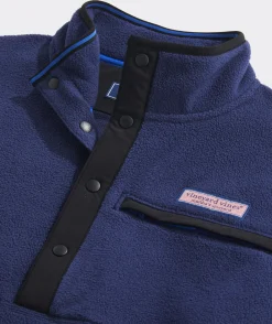 Sweatpants & Sweatshirts<Vineyard Vines Harbor Fleece Quarter-Snap Nautical Navy